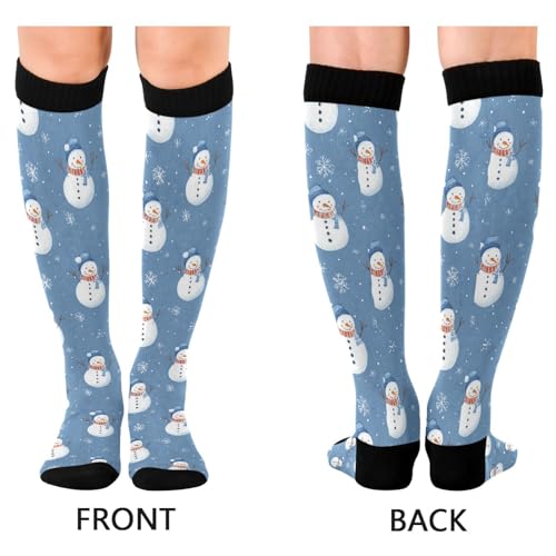 Image of SHJI Compression Socks for Women Sock Men Knee High Stockings for Running Athletic Hiking Cycling