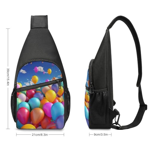 Mochila bandolera Colorful Balloons para deporte y senderismo miniatura 2