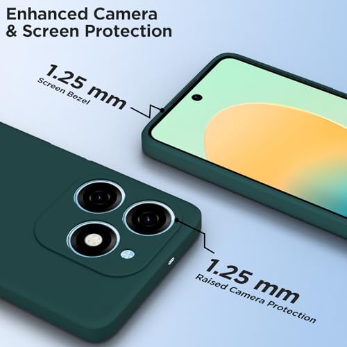 Image of Outlouders Back Cover for Tecno Spark GO 2024 | Camera Protection | Durable Soft Matte Silicone Bumper Case (Green)