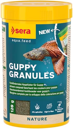 Sera Guppy Gran Alimento De Plantas O Pienso Vegetal Para Peces, Granulado Blando De Lento Hundimiento Para Guppy, Espada, Platy, Molly Y Pez Mariposa Sera Guppy Gran Alimento De Plantas O Pienso Vegetal Para Peces, Granulado Blando De Lento Hundimiento Para Guppy, Espada, Platy, Molly Y Pez Mariposa