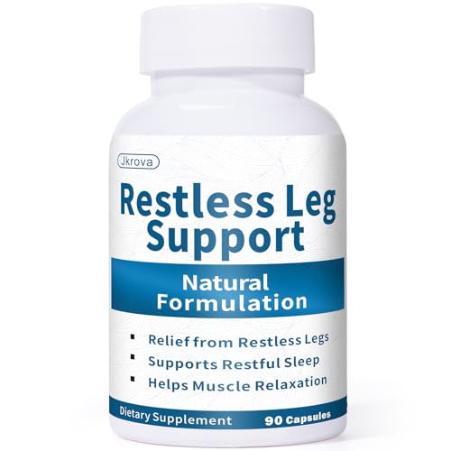 Jkrova Restless Legs Syndrome Relief Capsules (90 Capsules) Calms Agitated Legs Restful Sleep & Muscle Relaxation Natural Formula