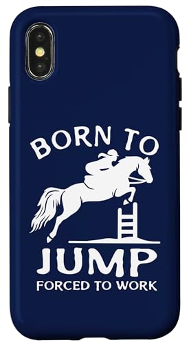 Born To Jump Forced To Work ��������V���[ �W�����v �X�}�z�P�[�X iPhone X/XS �p