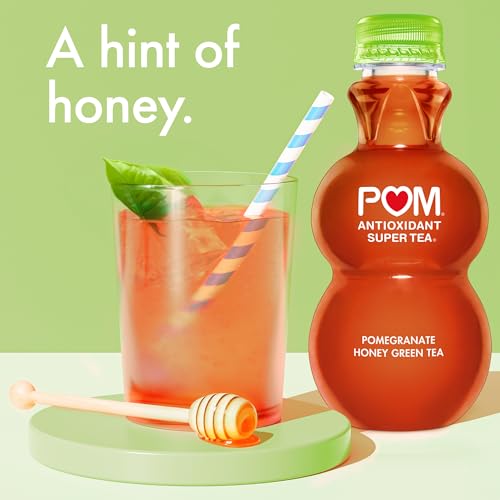 Image of POM Wonderful Antioxidant Super Tea, Pomegranate Honey Green Tea, 12 Ounce