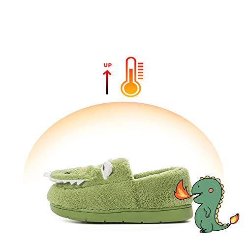 JACKSHIBO Toddler Slippers Boys Girls Dinosaur House Shoes Cute bunny Slipper for Home Indoor Winter Bedroom Non Slip Soft Rabbit Warm shoes2