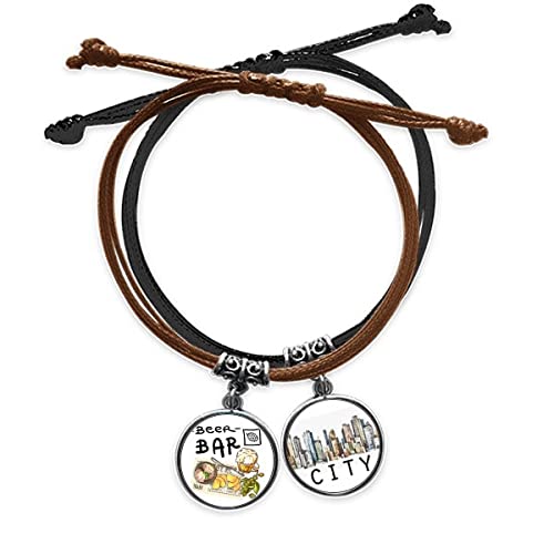 Toast de la bière bracelet en cuir Sidi idéal pour vos soirées pub et moments entre amis