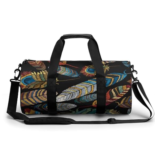 Sac de sport gym Plume Noire 45cm résistant pour casier et cabine