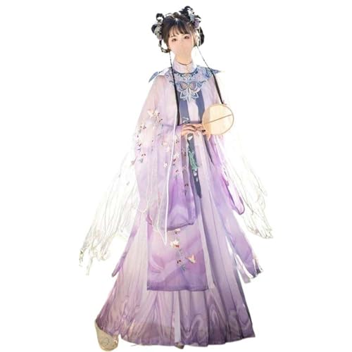 Hanfu Chinois Style Ming Coupe Ajustée Finitions Soignées Évite les Plis Robe