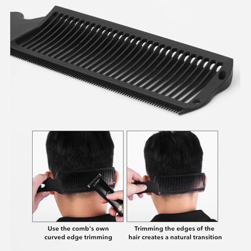 Peine barber fade para corte de hombre, antiestático y resistente al calor miniatura 4