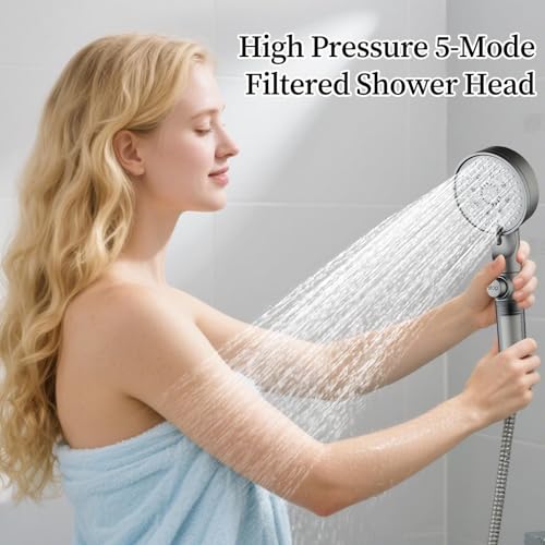 Pommeau de douche filtré 5 modes pour une eau pure sans calcaire - 3