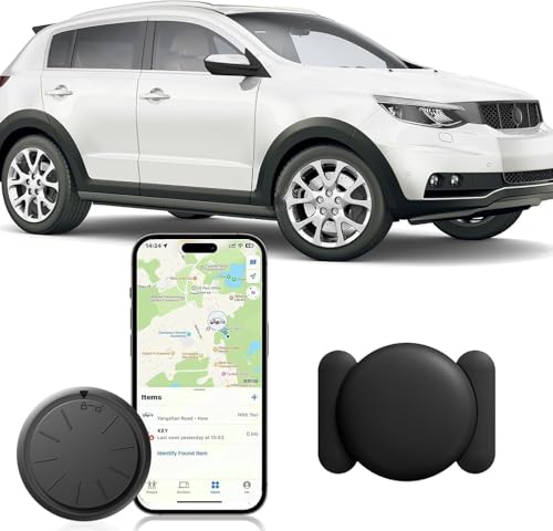Image of Tracker Device for Vehicles,Mini Hidden Car Tracker with Magnetic Case,No Monthly Fee Tracker,Car Locator Work with Apple Find My(iOS Only) (1PCS Black Tracker, Black Magnetic Case)