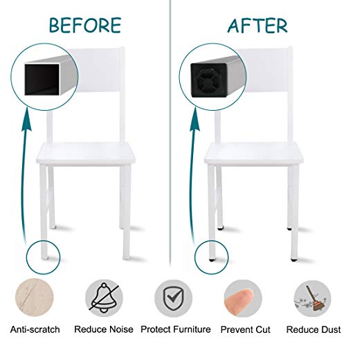 Sourcingmap Adjustable Leveling Feet 50 x 50mm Square Insert Kit Furniture Glide 8 Sets, 50x50xM8+39 - Image 4