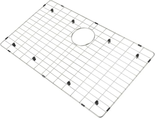 Kitchen Sink Grid and Sink Protectors for Kitchen Sink, Sink Bottom Grid, 29 5/8'' x 16 11/16'' with Rear Drain for Single Sink Bowl, Sink Mats, Sink Racks and Farmhouse Sink Protector