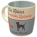 Nostalgic-Art Retro Kaffee-Becher - PfotenSchild - Ein Haus ist kein echtes Zuhause, Große Lizenz-Tasse als Vintage Geschenk für Hunde-Fans, 330 ml