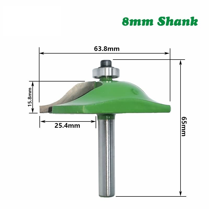 Gambo da 8 Mm 3 Pezzi Pannello for Porta Armadio Tenone Router Bit Rail E Stile Set Raiser Ogee Fresa for Legno