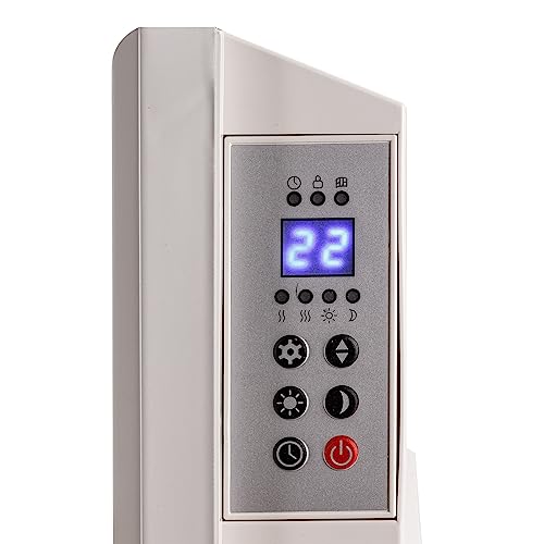 Standpaneelheizer Heizer Heizung Heizkörper Elektroheizer mit LED Anzeige & Raumtemperaturkontrolle weiß 230V 500/ 1000 Watt-6