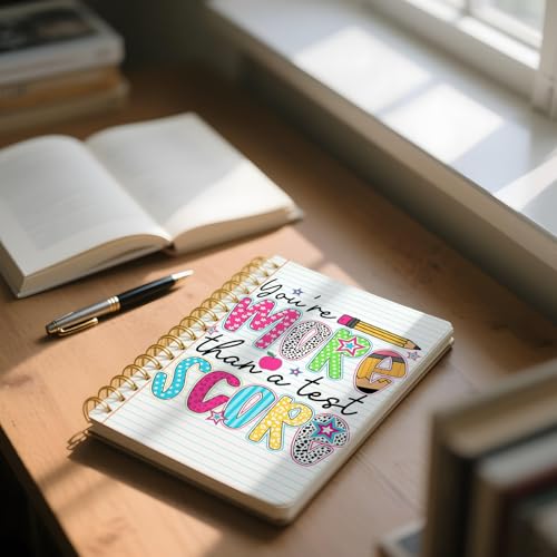 Carnet d'encouragement étudiant à spirale format A5 motif scolaire