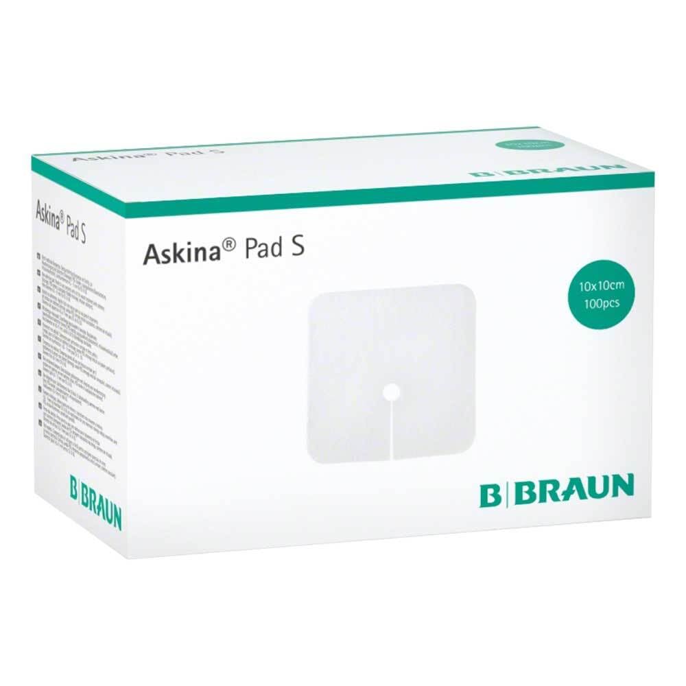 ASKINA Pad S Wundauflage m.Schlitz 10x10 cm n.haft 100 St