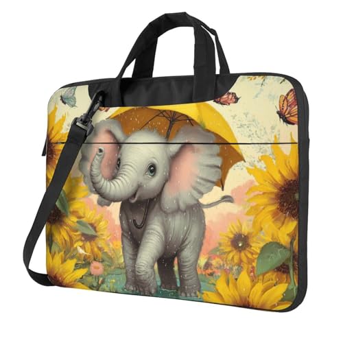 Bolso portátil impermeable Cute Elephant 15.6 pulg miniatura 1