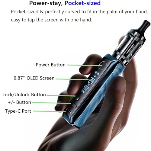 Vaporesso GTX One Pro Mod Kit 40W mit XTank T (3ml) - 3000mAh Akku GTX one pro Mod- GTX Coils 0.6Ω/1.2Ω - Top-Füllung - MTL DTL Vape No Nicotine (Schwarz)