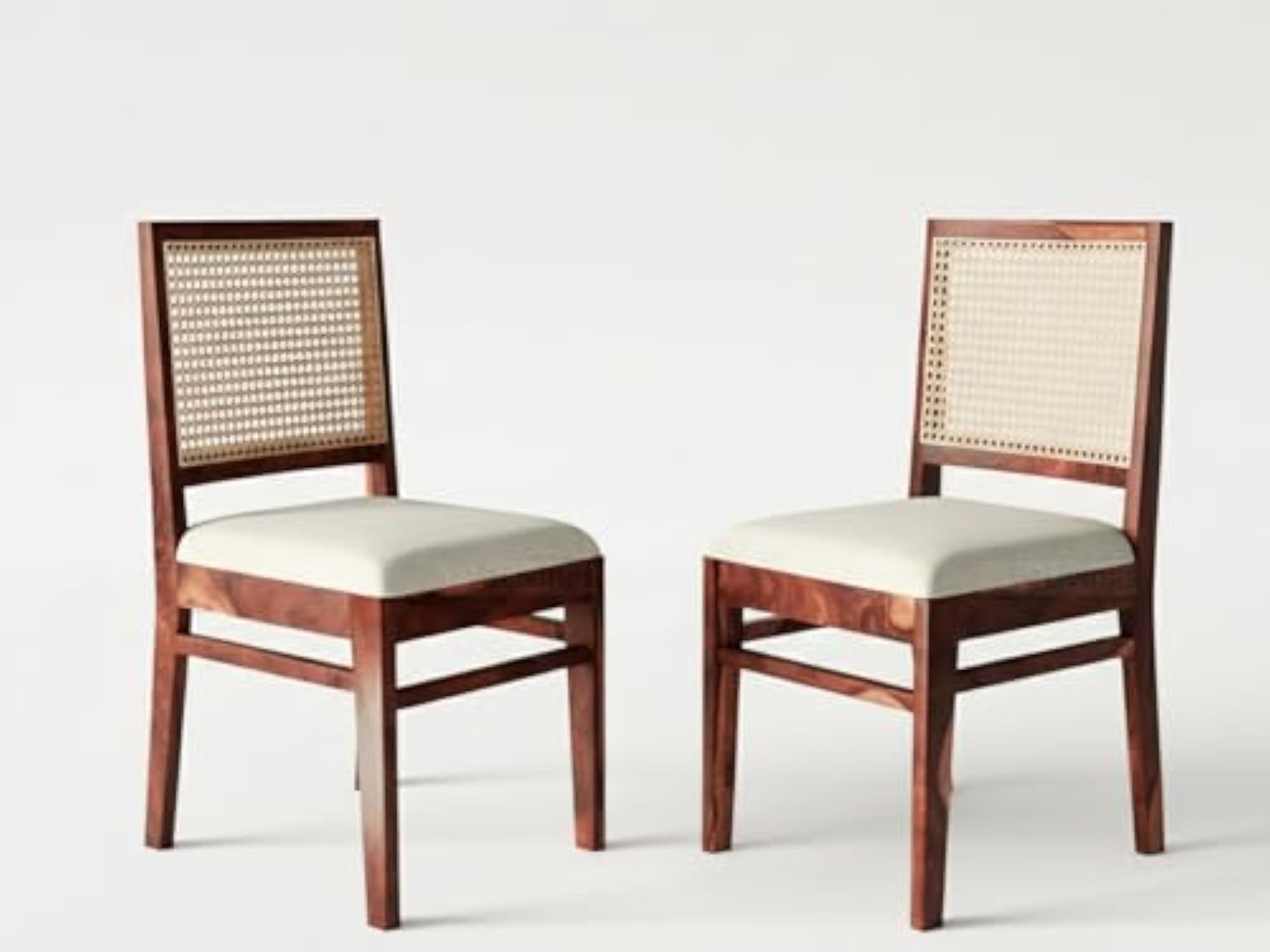 Solid Sheesham Wood Dining Chair Set of 2