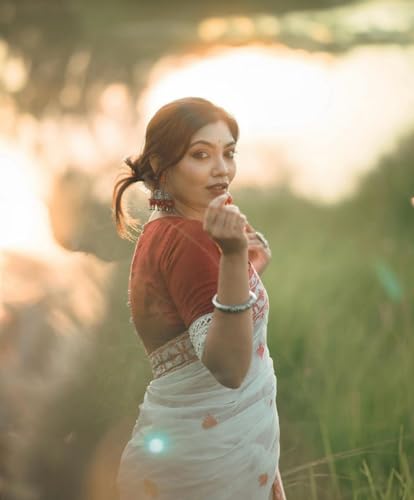 Image of Flosive Women's Woven Cotton Silk Saree With Unstitched Blouse Piece