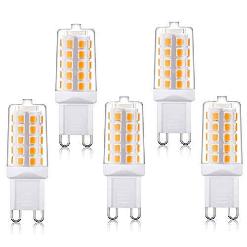 Baoming Ampoule G9 LED 4 W Blanc chaud 400LM, remplacement des ampoules halogène de 40 W, faible consommation d'énergie, AC 220-240 V, Lot de 5 Cover