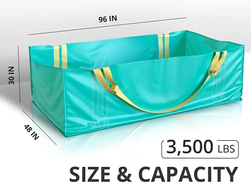 TidyFriend Dumpster Bag for Waste Management Hold up to 3,500 lbs, Heavy Duty, Reusable & Foldable Yard Waste Container for Home Renovation & Yard Cleanup, Debris, Landscaping, Roofing Shingles - Thumbnail 2