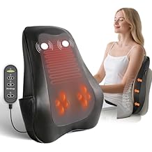 Back Massager for Pain Relief Deep Tissue, Kneading Shiatsu Neck and Back Massager with Heat, Massager for Back and Shoulder Pain, Gifts for Women Men Home Office