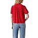 Levi's Women's Lea Short Sleeve Slim Blouse, (New) Cara Ditsy Floral True Red, Large