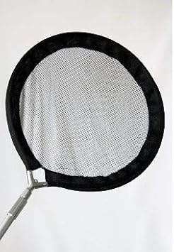 Koi Fish Pan Net 23 Inch 60cm Diameter Padded Round Pan Net with 8mm mesh Includes Telescopic Pole Handle, Koi Safe Fish Handling Transfer Net