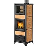 Italiana chimeneas Dafne Estufa Horno 7,2 kW (434540) cuero