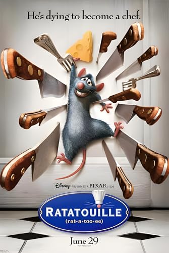 Image of Ratatouille Vintage Animation Poster Movie Film Photo Wall Art Picture Poster A4