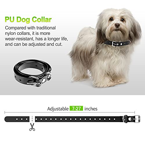 Bonve Pet Dog Retractable Leash and Collar Set - 16ft Heavy Duty Nylon Tape Pet Walking Leash with Anti-Slip Handle for Small/Medium Dogs up to 55lbs, One-Handed Lock & Release