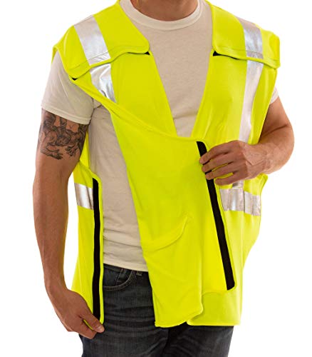 Image of Tingley Job Sight FR V81522 High Visibility Class 2 Flame Resistant Breakaway Vest, Fluorescent Yellow-Green