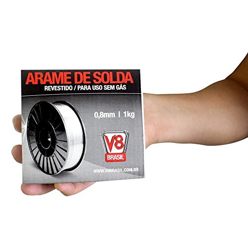 Rolo De Arame Revestido V8 Brasil Solda Mig E71t-gs 0.8mm (1kg)