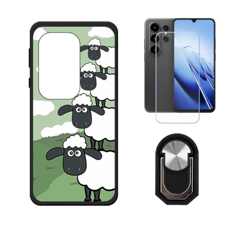 BMPNLSZ �K�pBlackview Wave 10�p+HD�����K���X�ɓK�����ėpTPU�P�[�X�A�V���J�Q���P�[�X�o���p�[�ی�o�b�N�P�[�X-�ɓK����9�d�x�X�N���C�u�h�~�X�N���[���v���e�N�^(6,88") + ���O���\�Ŕėp�I��360�x��]�\�ȃX�e���g