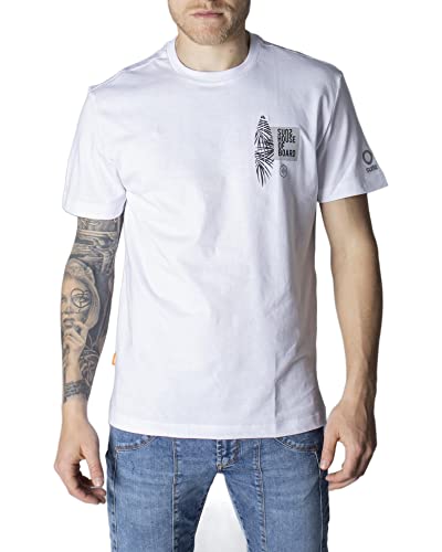 T-Shirt Homme Suns Blanc S : Maillot d'Été Respirant à Col Rond Classique