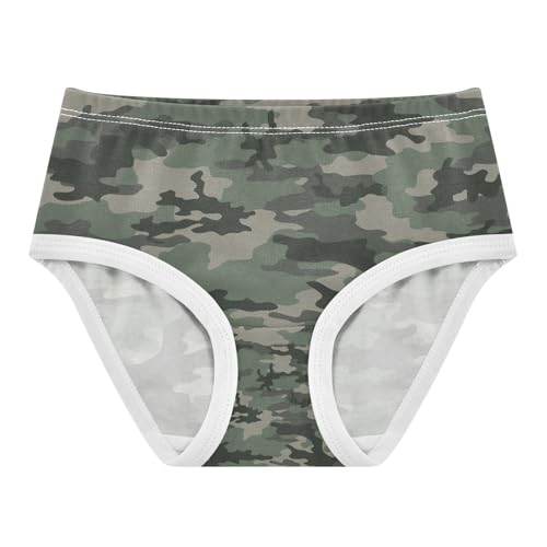 Wusikd Camo Army Camouflage Girls' Underwear Cotton Girls Briefs Soft Toddler Underwear 6T