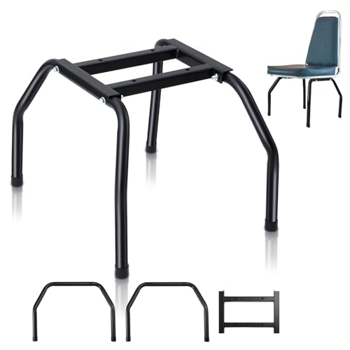 Otoolling 1 Set Detachable Portable Boat Seat Stand Upgrade Boat Seat Base Black Powder Coat Finish