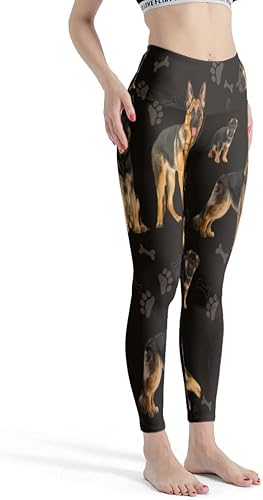 Miniatura 2 de Pantalones de yoga Chihuahua para mujer, leggings de cintura alta para control de abdomen, pantalones de entrenamiento, leggings