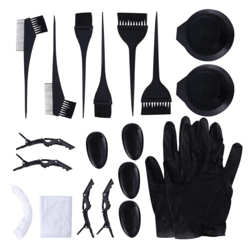 SOESFOUFU Hair Coloring Kit 31pcs Dyeing Tools Brushes Comb Bowl and Gloves for Diy Coloring at Home