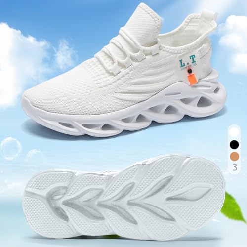 Image of Mens Running Shoes Gym Slip on Sneakers Non Slip Walking Tennis Sports Work Athletic Workout Casual Lightweight Breathable Fashion