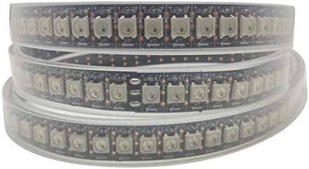 Raysflt 2M Waterproof LED Tape Lights SMD5050 RGB WS2812B 144Leds/m Individually Addressable Ribbon Strip Lighting Dc 5V