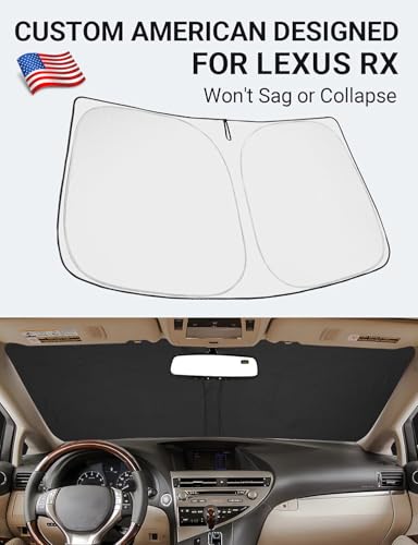 Image of Proadsy 2026 Upgrade Front Windshield Sun Shade Foldable Sunshade Protector Custom Fit 2010-2015 Lexus RX Accessories