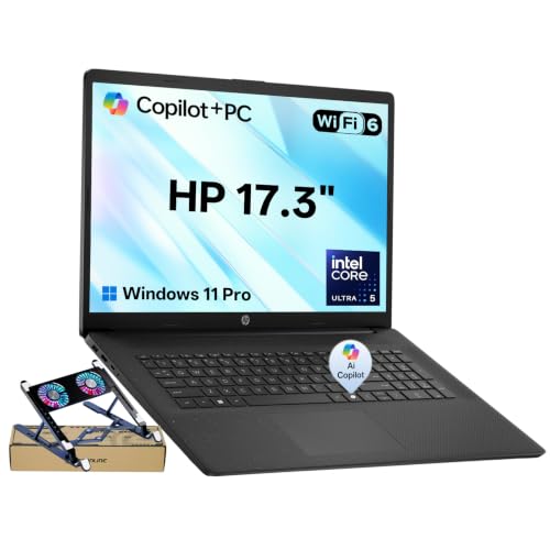 HP 17-inch Laptop, Intel Ultra 5 255U for Multitasking,16GB RAM+512GB SSD