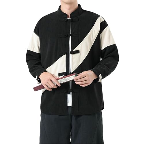Chemise velours côtelé style chinois homme idéale pour les sorties d'automne