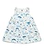 Petit Bateau A00QV01 Vestito, Marshmallow/Multico, 18 Mesi Bimbo