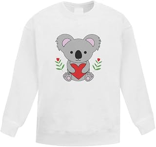 Azeeda 'Koala Holding Heart' Kid's Sweatshirt/Jumper (9-11 Years) (KW00066364)