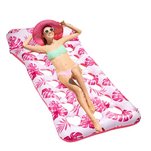 Luftmatratze Pool Luftmatratze Wasser Wasserhängematte Erwachsene Luftmatratze Pool Erwachsene Pool Luftmatratze Wasser Luftmatratze Pool Hängematte 165 x 83cm (Rosa)