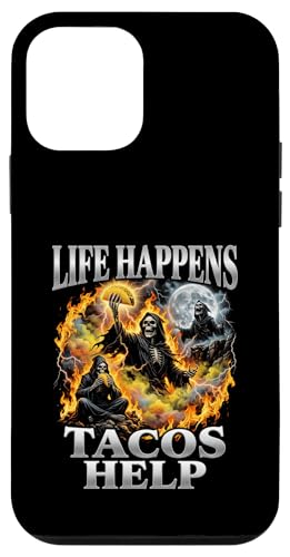 LIFE HAPPENS TACOS HELP �ʔ����u�[�c���b�O �X�}�z�P�[�X iPhone 12 mini �p